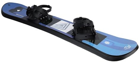 Tulkdexi Tabla de snowboard de plástico azul para niños, principiantes, bidireccional, con fijaciones de trinquete