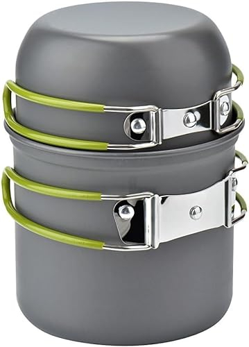 Camping Cookware Mess Kit Backpacking Pot Gear Camping Cooking Pots and Pans Set Camp Kitchen Equipment Accessories