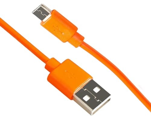 Toxaoii Ersatz-Schnellladekabel, Netzkabel, kompatibel mit Ring Enabled Video Doorbell (Version 2020) 2/3/3 Plus/4, Doorbell Pro/Plus und Kamera-Akku-Ladekabel (1 m, Orange)