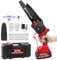 Cordless Chainsaws 8 Inch Mini Wood Saw Portable One-Handed Electric Chainsaw for Wood Cutting Tree Trimming Gardening, Auto-Oil System, 2 Batteries 2 Chains and Storage Case Included