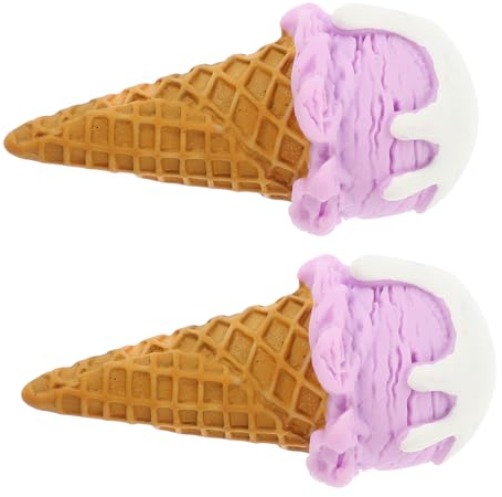 CIYODO 2St Simulierte Eisform Eiscreme-Requisite künstliches Kuchenmodell Eistüte Displayzubehör für Dessertläden wohnungsdeko Fun Toy Spielzeug künstliches realistisches Harz