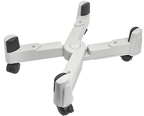Computer Cart with CPU Holder PC Tower Stand, Mobile CPU Holder Desktop PC Case Stand Cart, Adjustable Width with 5 Caster Wheels, Fits Most PC Cases Under Desk Mobile IT Support Platform(Gris)