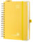 POPRUN Tagesplaner 2025 2026 Ringbuch mit Hardcover 21,5 x 14,5 cm, Tageskalender A5 1 Tag 1 Seite (Montag - Sonntag), Terminplaner (Aug.2025-Jul.2026) mit Plastiklineal - Hellgelb