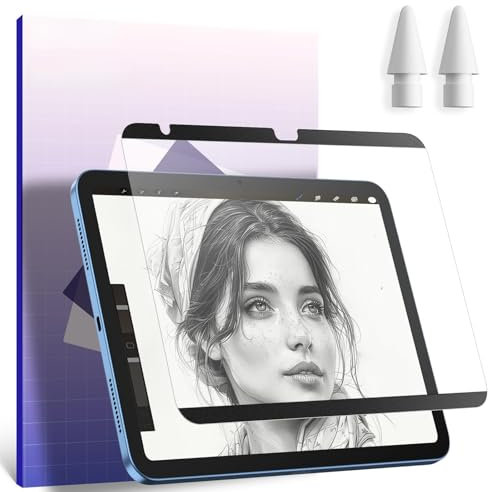 IPROKKO 2 Stück Magnetischer Papier Schutzfolie Kompatibel mit iPad Pro 11 (2022,2021,2020,2018) & iPad Air 5 (2022) & iPad Air 4 Generation 10,9 Zoll Matte Papierfolie Screen Protector Displayschutz