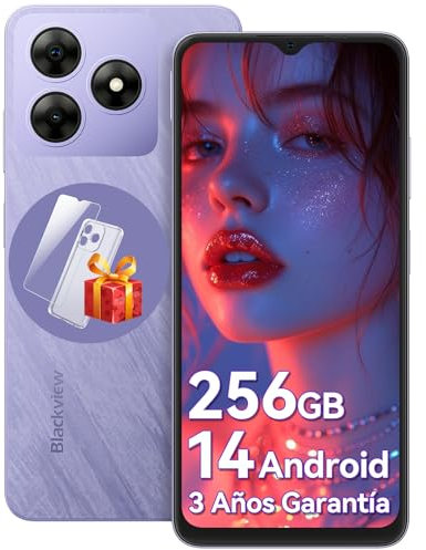 Blackview Wave 8 Telefonos Moviles Libres 12GB+256GB/TF 2TB, Android 14 Smartphones Ofertas 6.56/90Hz, Octa-Core, 13MP+8MP, 5000mAh, Dual Sim 4G Celulares Libres, Fingerprint/GPS/3 Años Garantía