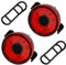 LED Rear Bike Tail Lights, 2 Pack Round Ultra Bright Bicycle Taillight 3 Modes Waterproof Back Bike TailLight Long battery Life for Cycling Safety Warning Mount on Bike Helmet