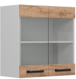 Vicco Küchenglasschrank R-Line, Goldkraft Eiche, 60 cm