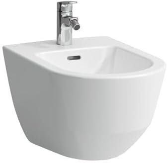 LAUFEN PRO Wand-Bidet, 1 Hahnloch, 360x530mm, mit seitliches Loch für Wasseranschluss, H8309527163041, Farbe: Schwarz Matt