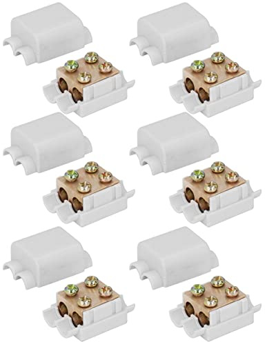 KooingTech T Type Wire Splitter, 6Pcs No Break Quick Connectors, 1000V 100A High Power Wire Connector Splice Terminal Block Wire Splitter Connector for Home Wiring ZK‑1216
