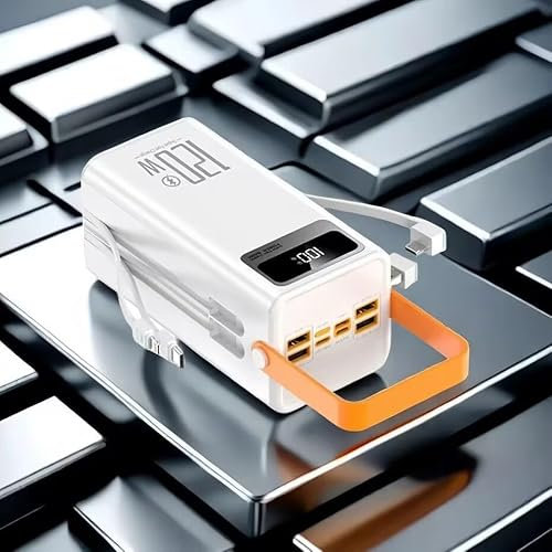 Banco de energía Solar de 80000 mAh, Cargador rápido para Celular, batería Externa de Respaldo con 3 Salidas USB, Azul