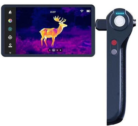 Handheld Wärmebildkamera mit 5 Zoll LCD-Bildschirm, Superauflösung Nachtsicht, LED-Beleuchtung, wiederaufladbar für Outdoor-Erkundung und Überwachung