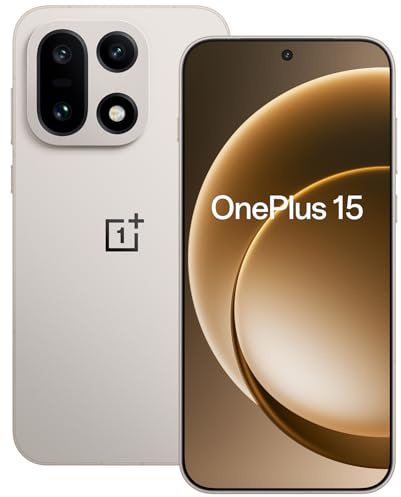 OnePlus 15 smartphone con tri-chip AI, Snapdragon 8 Elite Gen5, display da 6,78 a 165Hz, batteria da 7300mAh e tripla fotocamera da 50MP, 16GB RAM+512GB ROM, Sand Storm – Garanzia estesa 3 anni