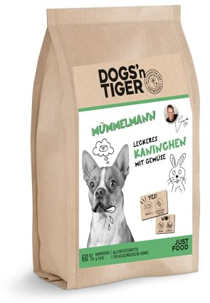 Dogs'n Tiger Mümmelmann Trockenfutter Hund Adult, Kaninchen & Pute, 12kg | Hundefutter, Alleinfutter, hoher Fleischanteil, getreidefrei, ohne Zucker, ohne Konservierungsstoffe, proteinreich, Omega-Öle