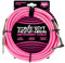 Ernie Ball Cable De Instrumento Trenzado Recto/Ángulo 18ft - Rosa Neón