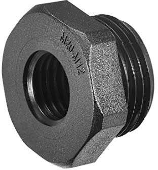 sourcing map Kabelverschraubung M20-M12 Kabeldurchführung Nylon Schwarz | verstellbare Kabelverbinder, Wasserdicht IP68, Für Kabel und Verteilerdosen verwendet