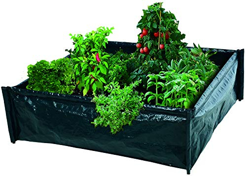 matrasa Beet aus PE Gewebeplane - Beeteinsatz Plane - Beetplane Hochbeet Kräuterbeet 75x75x25 cm