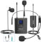 Bietrun UHF Wireless Lavalier Lapel Microphone System/Headset Mic/Stand Mic, 165ft Range, Rechargeable Transmitter Receiver, 1/4 Output, for iPhone,Android,PA Speaker,DSLR Camera,YouTube, Recording