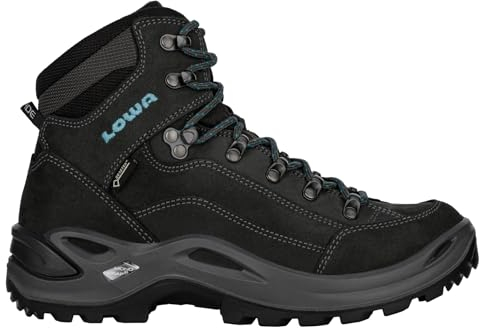 LOWA Stiefel mittel Renegade GTX MID Ws W Asphalt/türkis 41