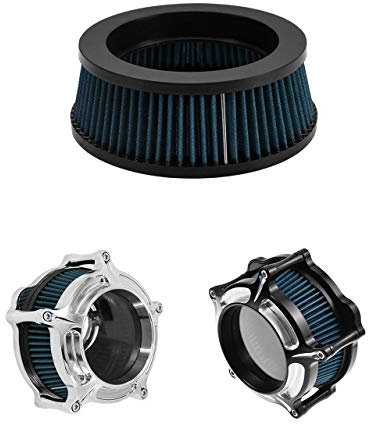 HDBUBALUS Ricambio Elemento Filtro Aria Moto Adatto per Harley Sportster Xl Touring Flhr Dyna Softail Blue