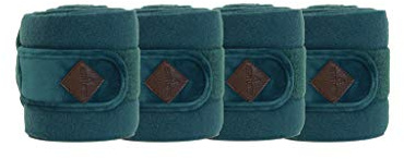 Kentucky Horsewear Polarfleece Velvet Bandagen, Farbe:smaragd