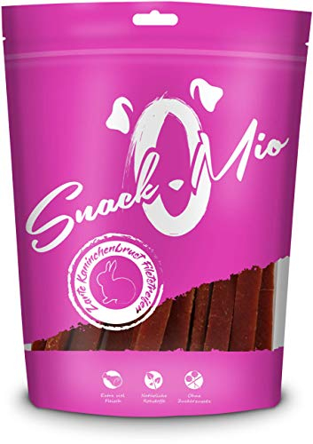 SnackOMio - Snack premium para perros - tiras de filete de pechuga de conejo, sin cereales, 1 pack (1 x 70g)