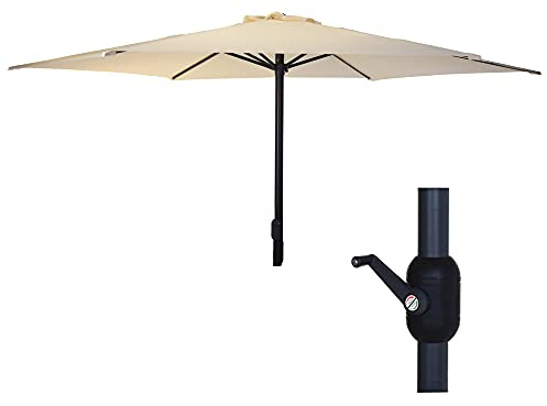URBNLIVING Shanghai Orientalischer Gartenschirm, Sonnenschirm, 2,7 m, cremefarben, Large