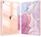 FINTIE Custodia per iPad 6a Gen. 2018 / 5a Gen. 2017 / iPad Air 2 / Air 9.7 Pollici con Pencil Holder, Antiurto Sottile Case Posteriore Trasparente Cover con Auto Sveglia/Sonno, Glittering Marble