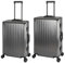 Travelhouse Tokyo Alu Reisekoffer Graphit M-66cm & L-75cm Hartschalenkoffer Reise Trolley Koffer Set