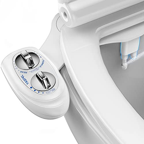 YASFEL Moderner selbstreinigender Bidet-Aufsatz für Toilette, nicht elektrisches Bidet, frischer kalter Bidet-Aufsatz für weibliche/hintere Wäsche, mit einstellbarer Druckkontrolle (weiß)