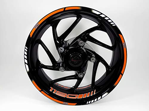 BIKE-label Felgenrand Aufkleber Set orange kompatibel für KTM 1190 Adventure + R X710043