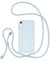 UEEBAI Crossbody Lanyard Phone case for iPhone XR, Silicone Phone Cover Necklace Cord Strap Soft Shockproof Protective Case - Sky Blue