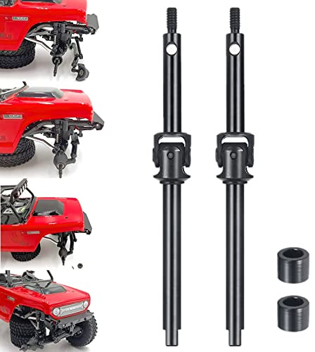 Runup Vordere Stahl Lenkung CVD Drive Shafts Set für 1/24 Axial SCX24 C10 JLU Bronco Gladiator Riegelriegel Upgrades Teile