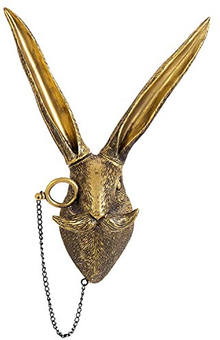 Adorno de pared con cabeza 3D, decoración de ciervo, adornos de conejo, esculturas de pared de cabeza de animal, estatua de arte moderno, cabezas de animales, accesorios para el hogar, decoración de