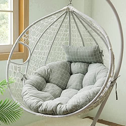 Exquisites Hängekorb-Stuhlkissen aus Korbgeflecht, Rattan, zum Aufhängen, weich, 120 cm, Schaukelstuhl-Auflage, Rattan-Stuhl, dick, Eierstuhl-Kissen, Ersatz für den Außenbereich, für drinnen und drauß