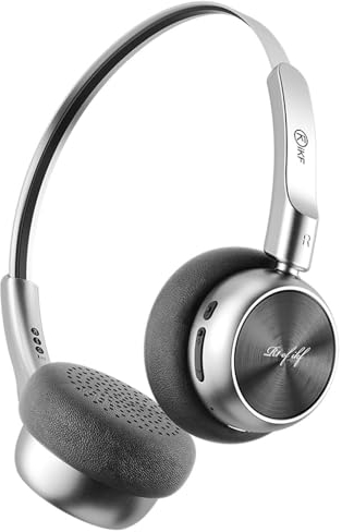 iKF R1 Retro Kabellose Kopfhörer On Ear, 60h Spielzeit, Leichte Kopfhörer Bluetooth 5.4, HiFi Stereoton mit EQ-Modi, Vintage Design 80/90er, Transparenzmodus, Gaming-Modus, Premium-Komfort (Schwarz)