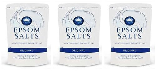 3 x 450g Epsom Bath Salts Ocean Original Calming Relaxing Strong Fragrance Cleansing & Relieving