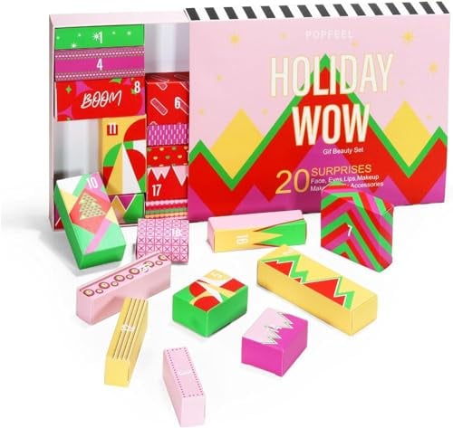 Makeup Beauty Essence Adventskalender Teenager Mädchen, 2023 Frauen Kosmetik Weihnachts Countdown Kalender Schminke Geschenkbox, Weihnachten Advent Geschenk für Frauen und Mädchen (A)