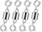 TIESOME 4PCS Double Magnetic Necklace Clasps and Closures, Necklace Extenders Magnetic Jewelry Clasps Bracelet Extender Converter for Bracelet Necklaces Chain DIY Jewelry Making(Silver)