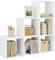 WOLTU weißes Regal für Buch Spielzeug, Bücherregal mit 6 Fächern, Schrank für Wohnzimmer Schlafzimmer, Raumteil aus Holzewerkstoff, Würfelregal Stufenregal 90x29x90 cm RGB43ws