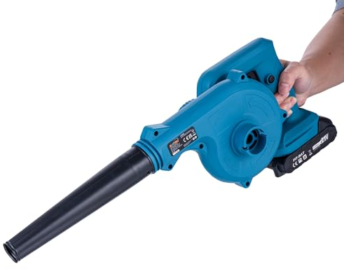 KATSU FIT-Bat 21V Soplador a Batería con 1.5 Ah Batería y Cargador, Soplador de Hojas de Polvo de Aire Inalámbrico para Jardín Hogar Cuidado Césped (Budget)