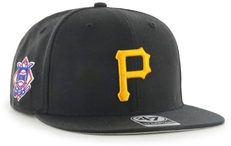 '47 MLB Sure Shot Captain-Mütze, verstellbar, strukturiert, 6-Panel, Snapback-Hut, Kappe, Erwachsene, Einheitsgröße, Pittsburgh Piraten, Einheitsgr��e