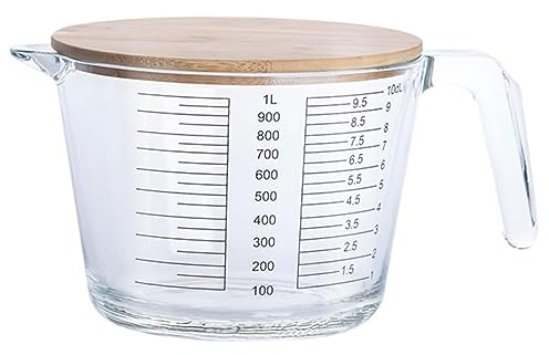 Gobelets à liquide Tasse à mesurer 1 pièce, tasse à mesurer en verre résistant à la chaleur, tasse transparente de cuisine avec échelle