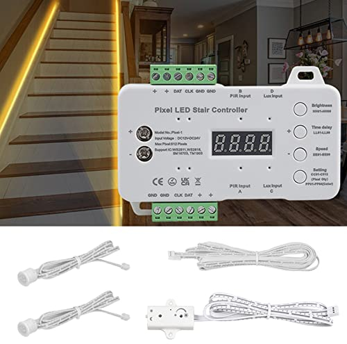 XLSBZ Treppenlichtsteuerung mit Bewegungssensor und Lichtsensor,Treppenlicht Controller, MARTL01509DE