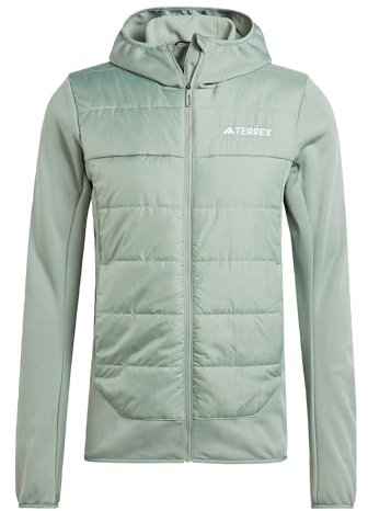 adidas Herren Terrex Multi Hybrid Insulated Hooded Jacket, Silver Green, M