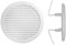Griglia di Ventilazione con Zanzariera, Griglia Aerazione In Plastica, Griglia di Espulsione dell'aria, Colore Bianco, Made In Italy (Rotondo con Molla Ø185mm H60mm Foro 150mm)