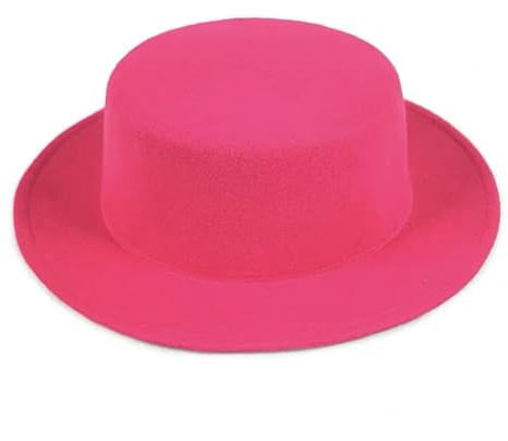 FULUJIDI Fedora Trilby Filzhut Hut Einfarbig Fedora Hut Frauen Männer Flach Top Filz Kappe Elegante Dame