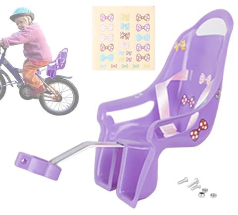 Generisch Puppensitz Für Kinderfahrrad, Puppen Fahrradsitz Mit Aufklebern, Puppen Fahrradsitz Hinten, Kinderfahrrad Puppen Sitz, Fahrradzubehör Für Mädchen, Fahrradsitz Für Puppen