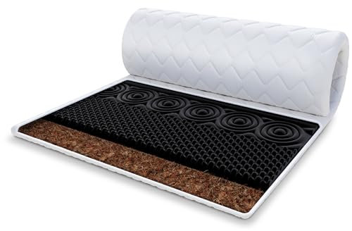 FDM Matratzentopper Nero KOKOS Matratze Topper 140x200 cm Härtegrad H3 Höhe ca. 6 cm profilierter HR-Schaum Kokos Allergiker Geeignet Öko-Tex