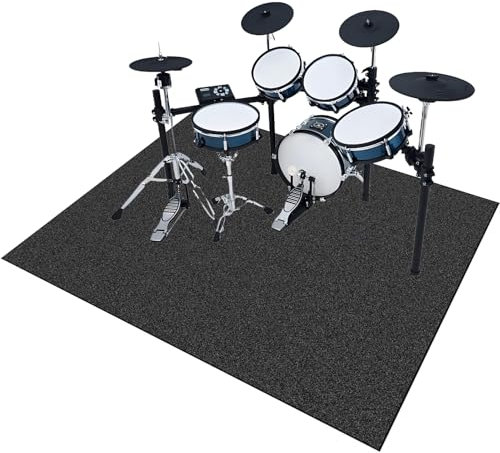 SZZEUOA Alfombra para Batería Tambor 200 x 180 cm Alfombra Acusticas Alfombrilla Batería Alfombrilla Insonorizada para Caja De Bombo Instrumentos Musicales Alfombrilla Manta De Tambor O Alfombra