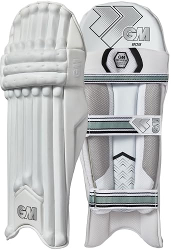 GM | Cricket Batting Pads | 808 | Traditional Cotton & Cane | 1 Pair | White | Gunn & Moore
